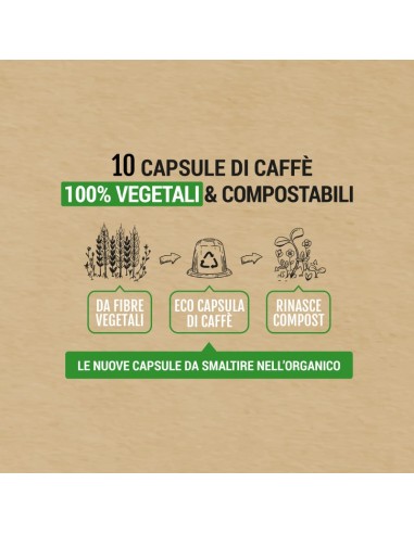 Cap Quarta Caffè 100% vegetarisch und kompostierbar (10 Cap)